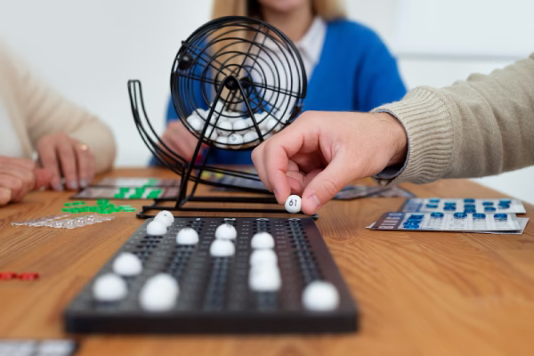 bingo cage and bingo board